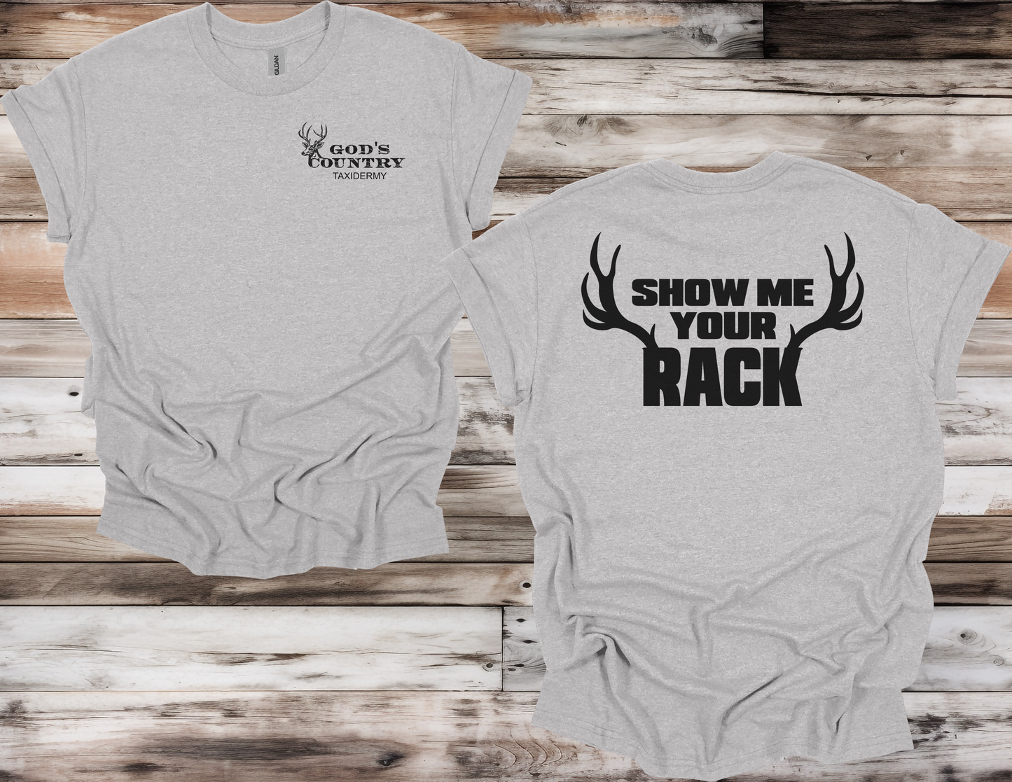 God's Country Taxidermy Show Me Your Rack in Gray