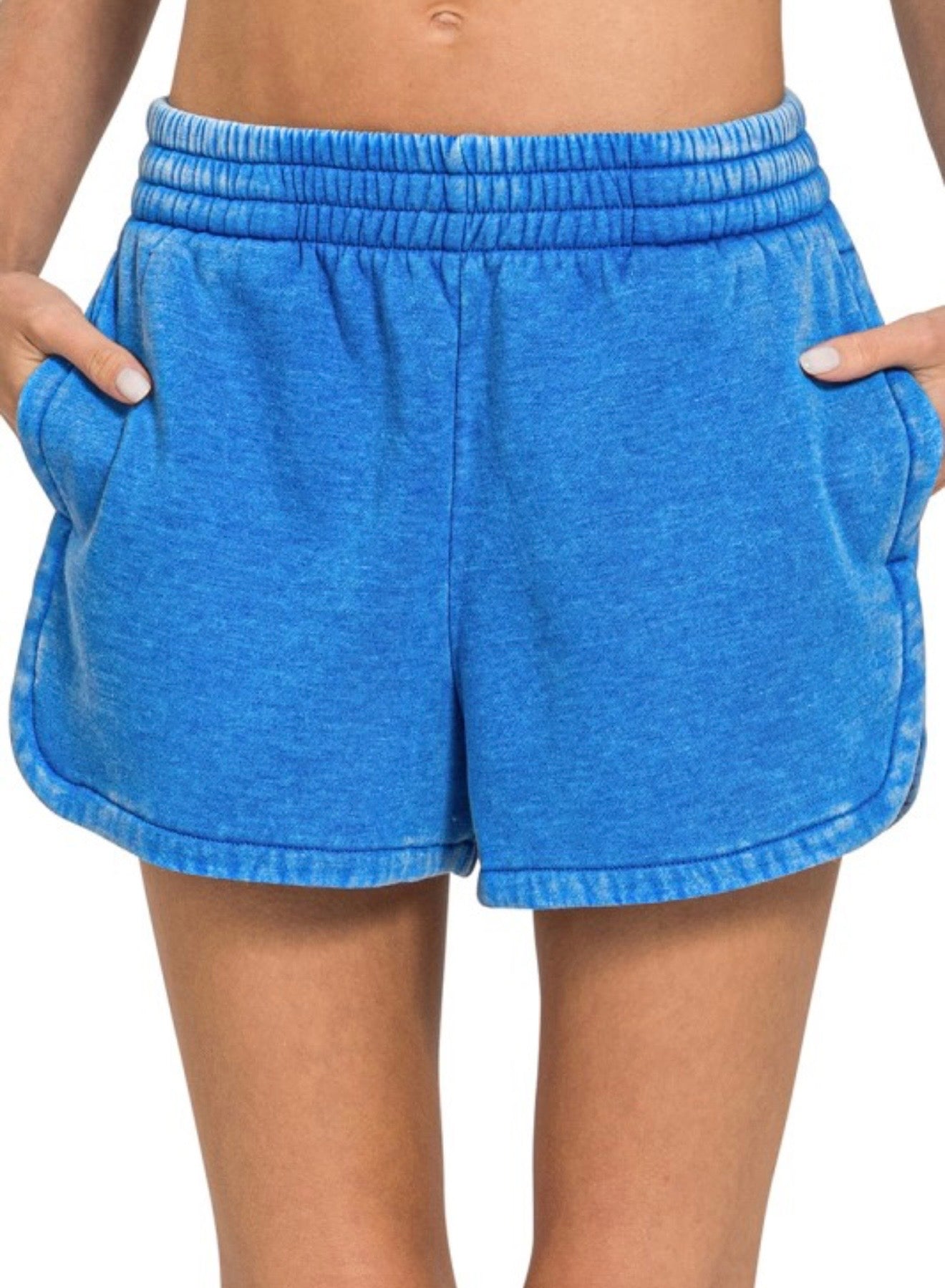 Acid Wash Fleece Shorts