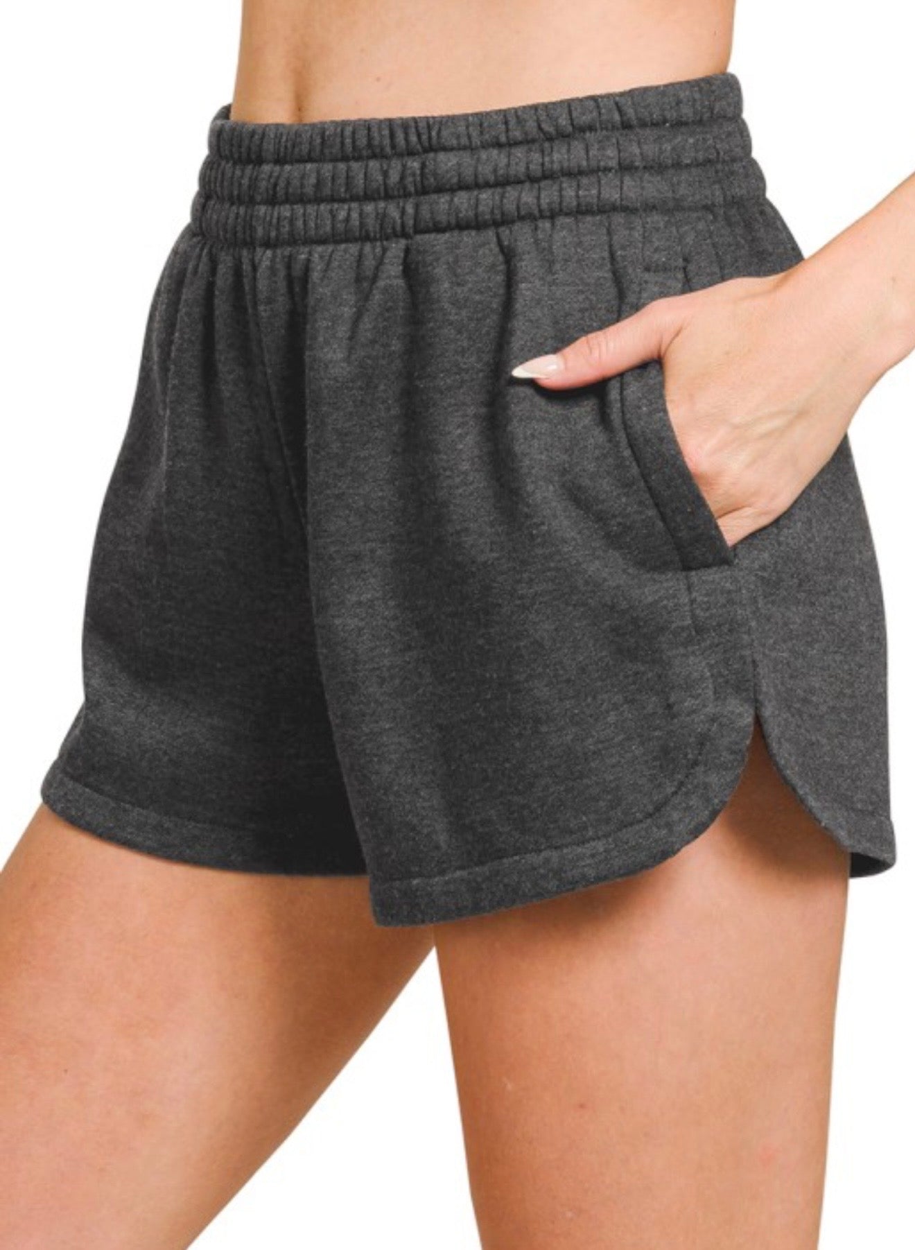 Acid Wash Fleece Shorts