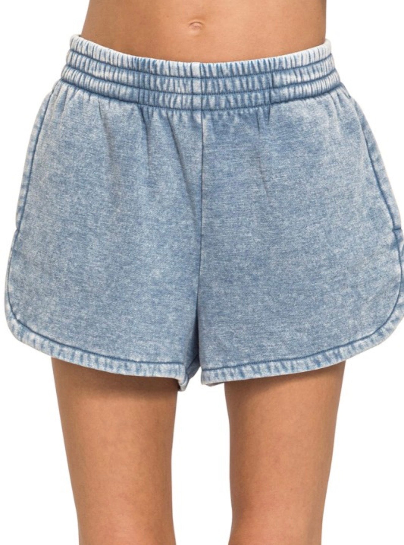 Acid Wash Fleece Shorts