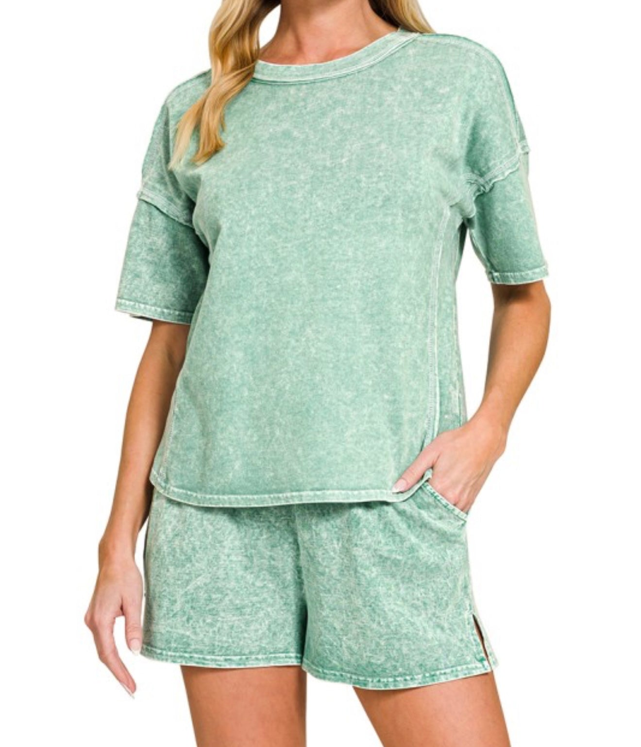 Acid Wash Lounge Set