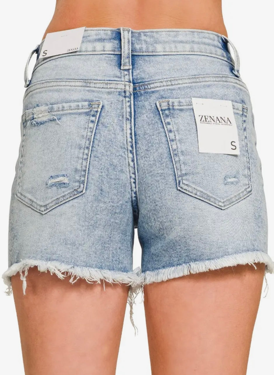 Light Denim Zenana Shorts