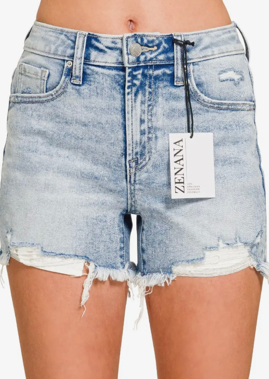 Light Denim Zenana Shorts