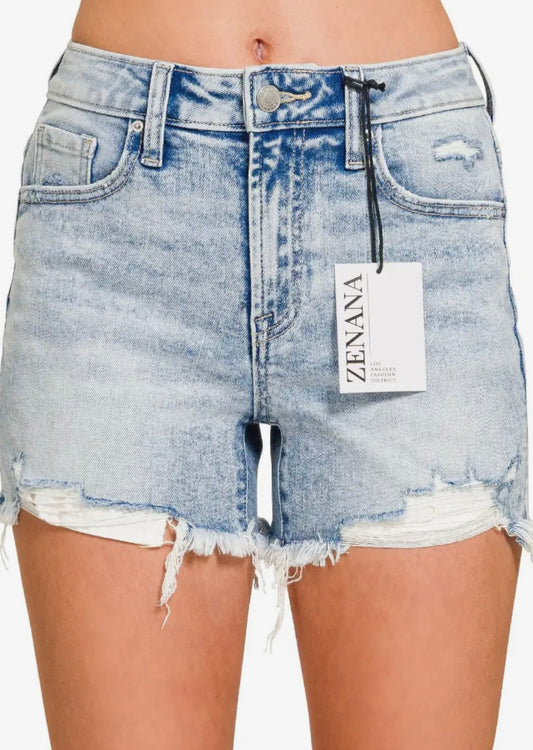 Light Denim Zenana Shorts