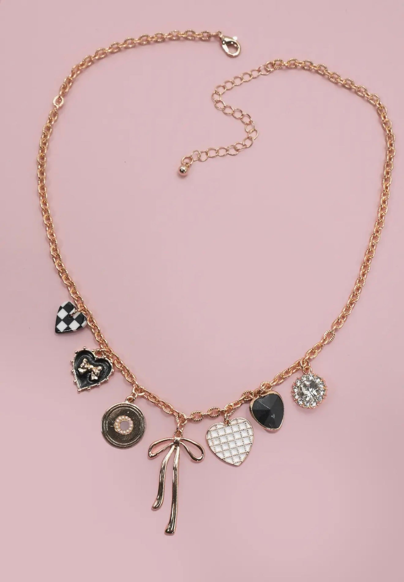 Checkered Charm Necklace