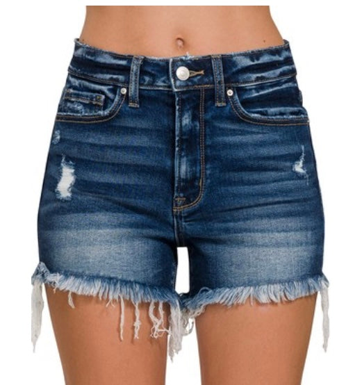 Dark Denim Zenana Shorts