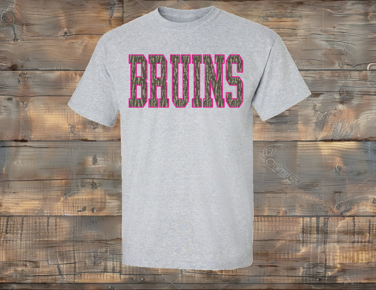 Camo and Pink Outline