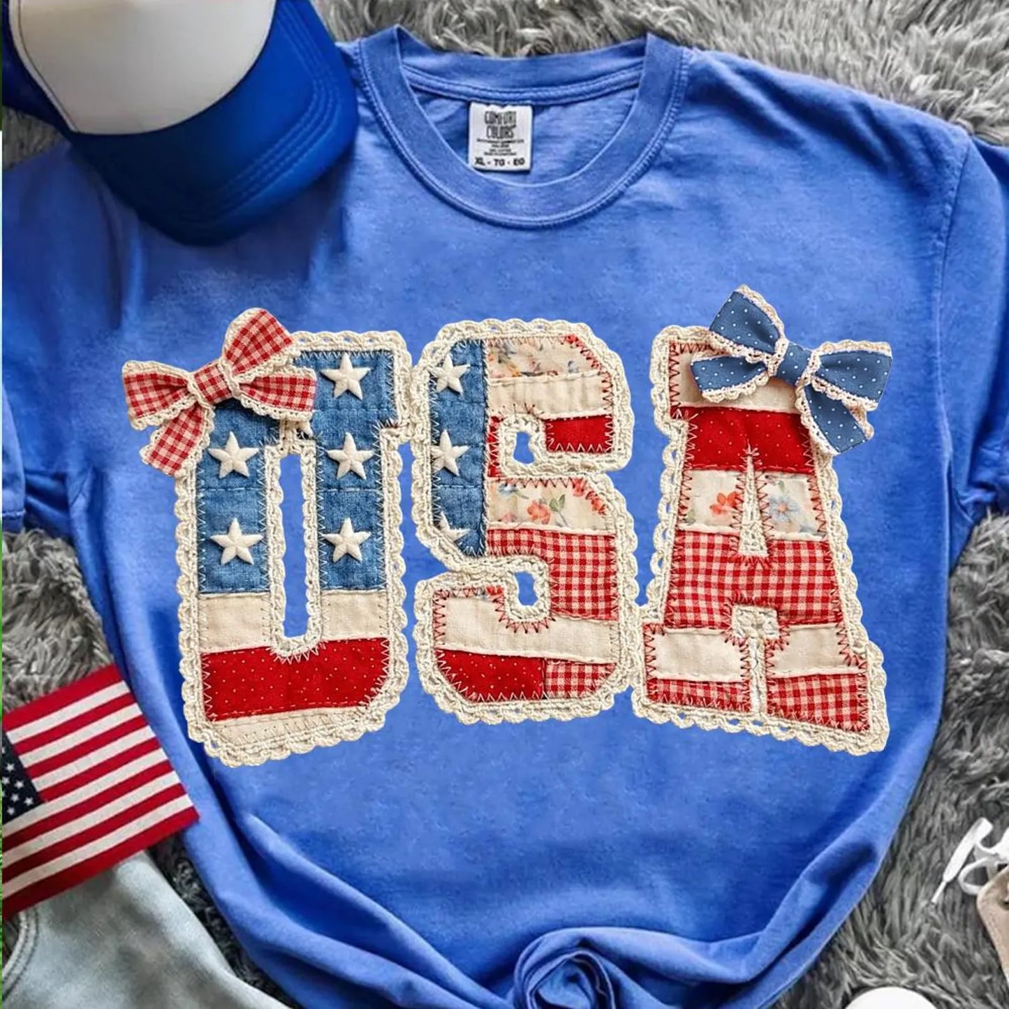 Faux Quilted USA